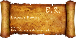 Bezegh Kevin névjegykártya
